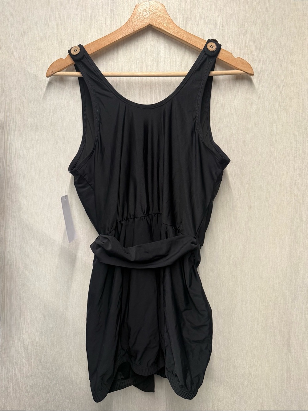NWT SeaFancy Black Belted Boyleg One-Piece Swimsuit, Size Large - Picture 7 of 9